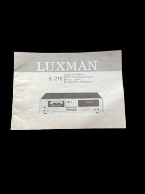 Vintage Luxman K-210 Owners Manual